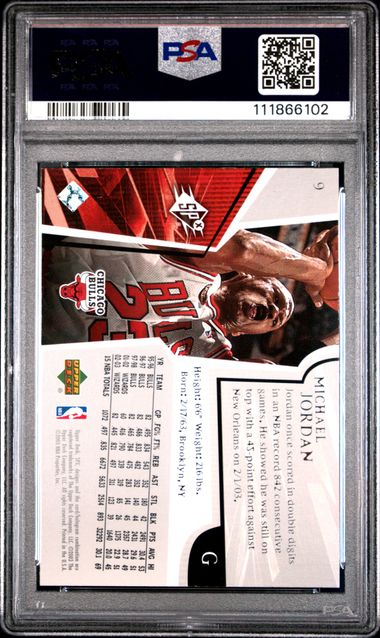 2003 Spx Michael Jordan #9 Mint 9 back
