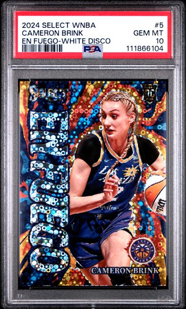 2024 Panini Select Wnba En Fuego Cameron Brink #5 (En Fuego-White Disco) Gem Mt 10 front