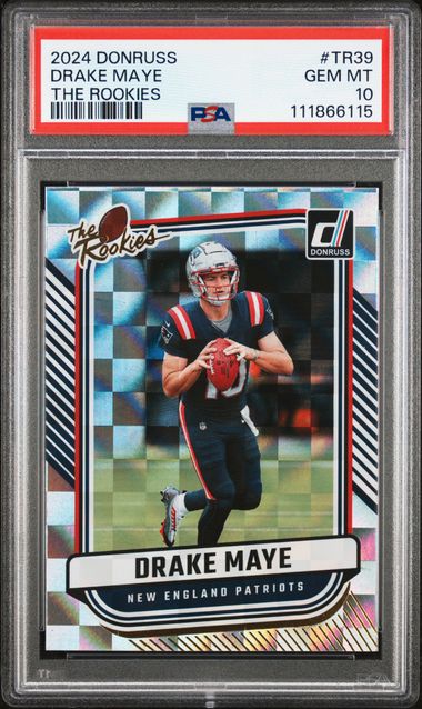 2024 Panini Donruss The Rookies Drake Maye #Tr39 Gem Mt 10 front