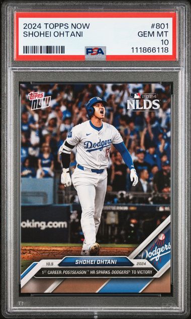 2024 Topps Now Shohei Ohtani #801 Gem Mt 10 front