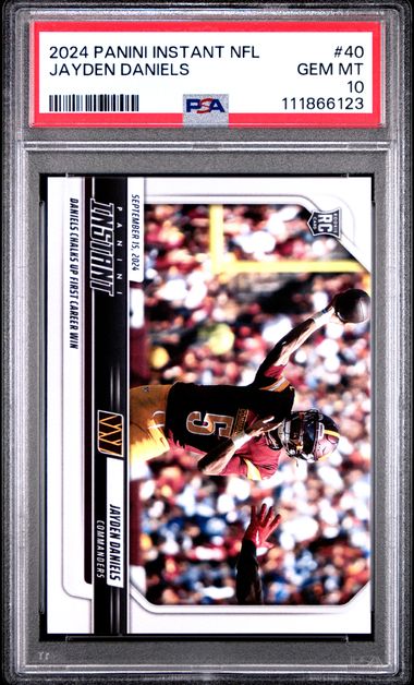 2024 Panini Instant Nfl Jayden Daniels #40 Gem Mt 10 front