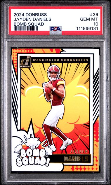 2024 Panini Donruss Bomb Squad Jayden Daniels #29 Gem Mt 10 front