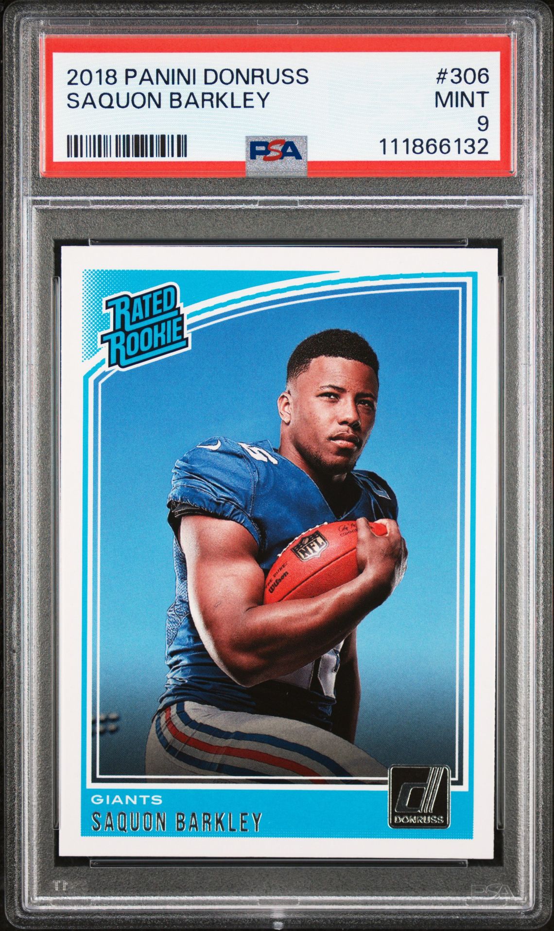 2018 Panini Donruss Saquon Barkley #306 Mint 9 front