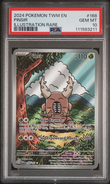 2024 Pokemon Twm En-Twilight Masquerade Pinsir #168 (Illustration Rare) Gem Mt 10 front