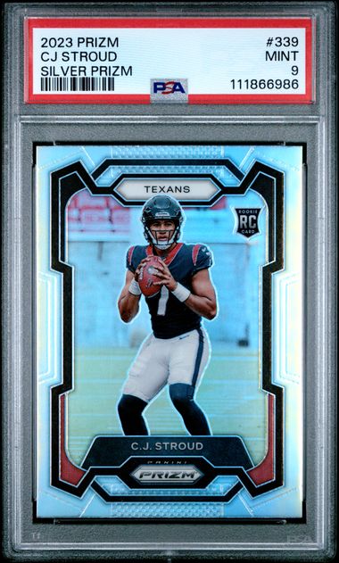 2023 Panini Prizm Cj Stroud #339 (Silver Prizm) Mint 9 front