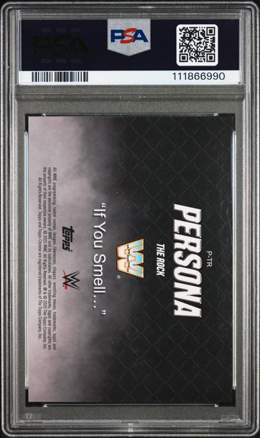 2025 Topps Chrome Wwe Persona The Rock #Ptr Mint 9 back