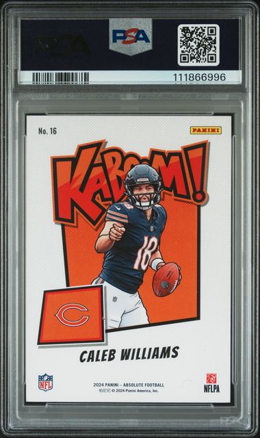 2024 Panini Absolute Kaboom! Horizontal Caleb Williams #16 Mint 9 back