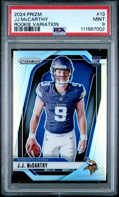 2024 Panini Prizm Rookie Variation Jj Mccarthy #13 Mint 9 front
