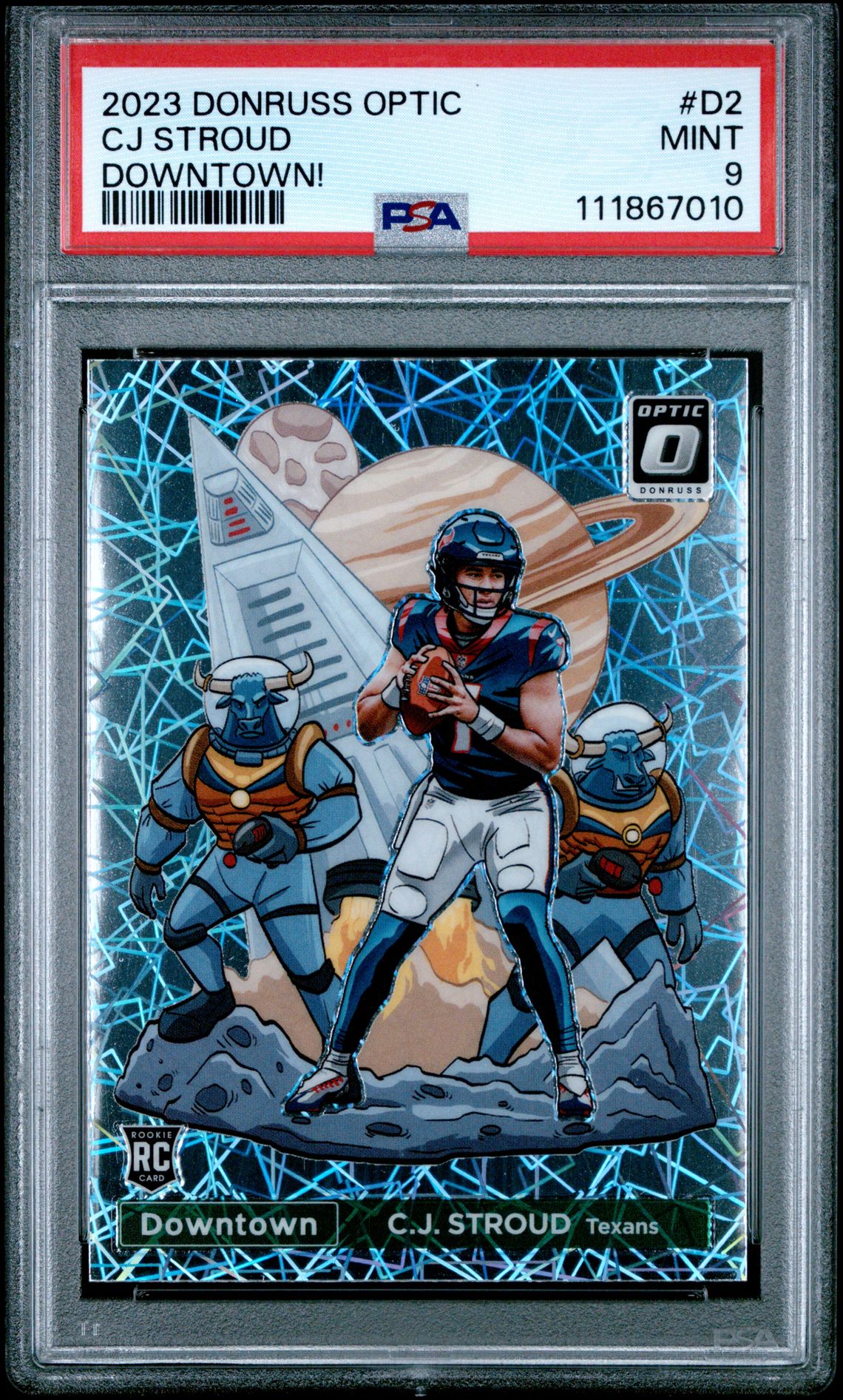 2023 Panini Donruss Optic Downtown! Cj Stroud #D2 (Downtown!) Mint 9 front