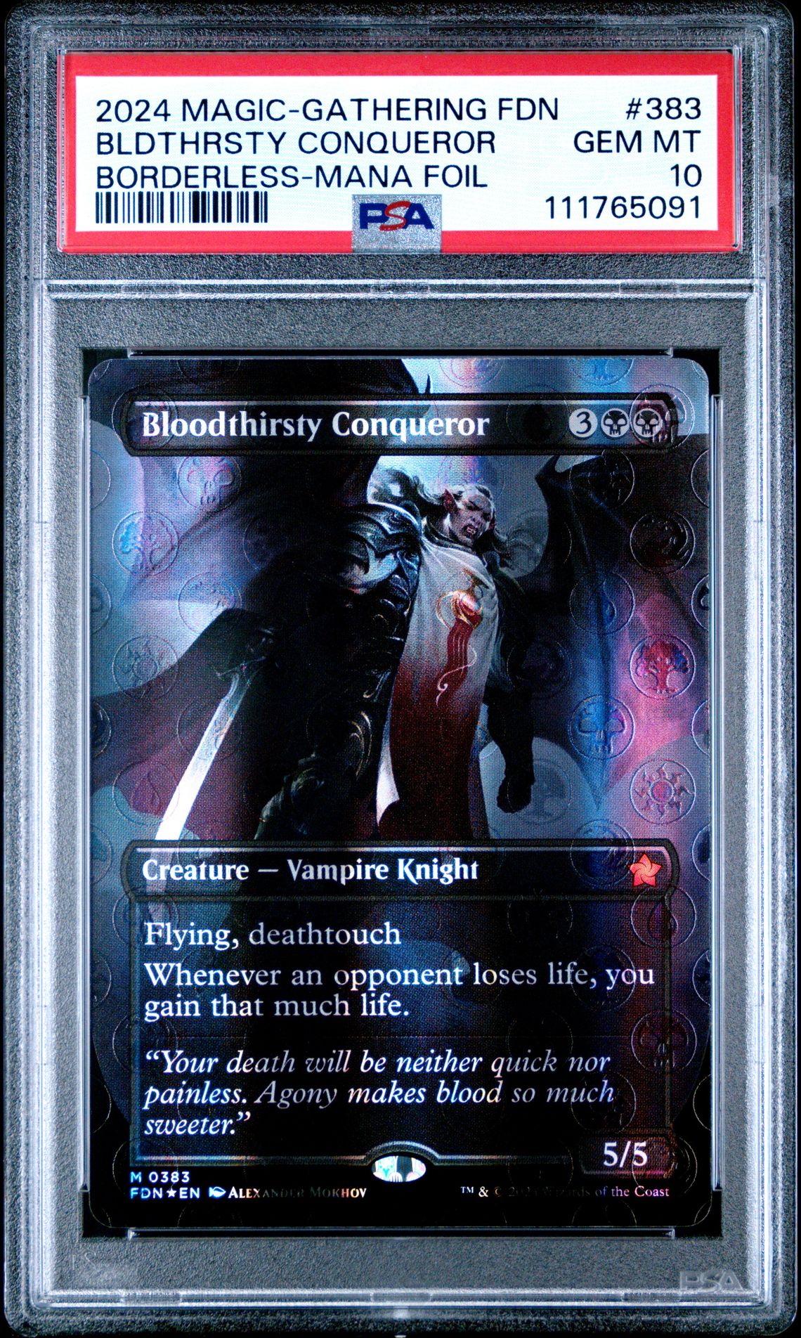 2024 MTG MAGIC THE GATHERING FOUNDATIONS Bldthrsty Conqueror front