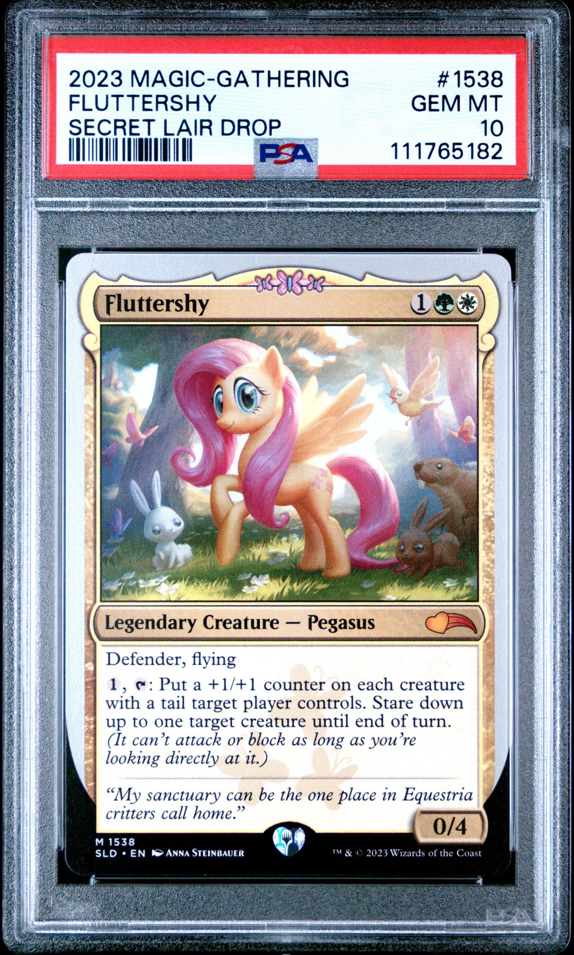 2023 MTG MAGIC THE GATHERING SECRET LAIR DROP EXTRA LIFE #1538 Fluttershy front