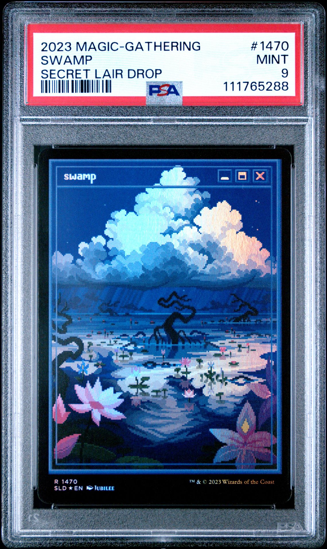 2023 MTG MAGIC THE GATHERING SECRET LAIR DROP PIXELLANDS_V02.JPG-FOIL #1470 Swamp front