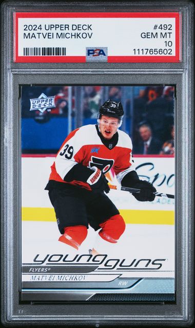 2024 Upper Deck Matvei Michkov #492 Gem Mt 10 front