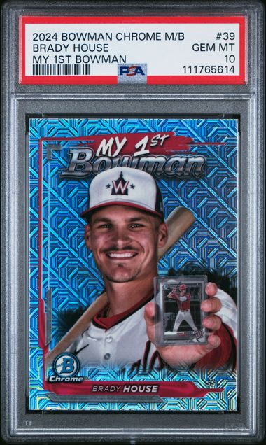 2024 Bowman Chrome Mega Box My 1St Bowman Brady House #39 Gem Mt 10 front