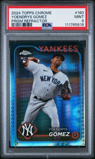 2024 Topps Chrome Yoendrys Gomez #160 (Prism Refractor) Mint 9 front