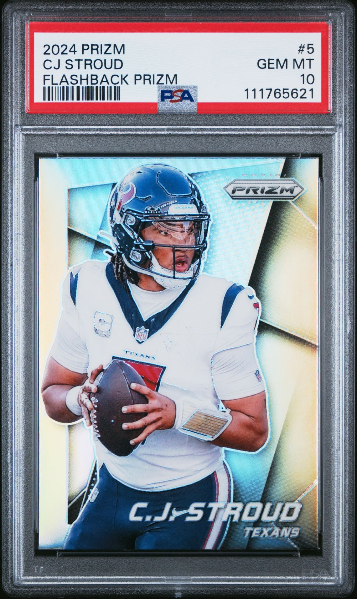 2024 Panini Prizm Prizm Flashback Cj Stroud #5 (Flashback Prizm) Gem Mt 10 front