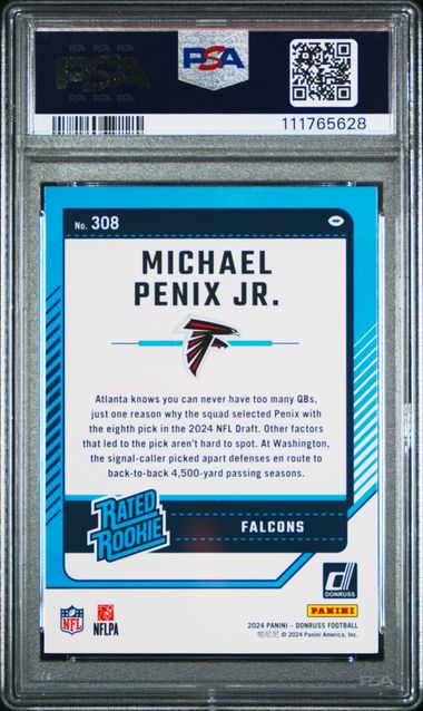 2024 Panini Donruss Michael Penix Jr. #308 Mint 9 back