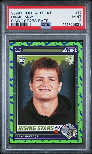 2024 Panini Score-A-Treat Rising Stars Drake Maye #17 (Rising Stars-Bats) Mint 9 front