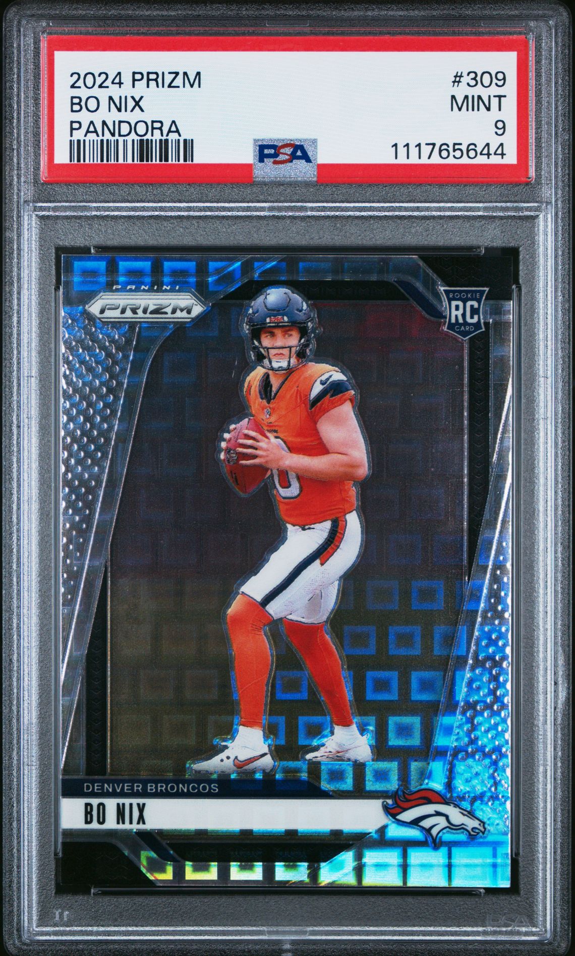 2024 Panini Prizm Bo Nix #309 (Pandora) Mint 9 front