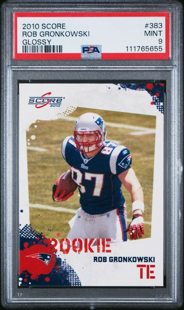 2010 Score Rob Gronkowski #383 (Glossy) Mint 9 front