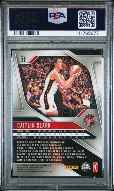 2024 Panini Prizm Wnba Caitlin Clark #22 Nm-Mt 8 back