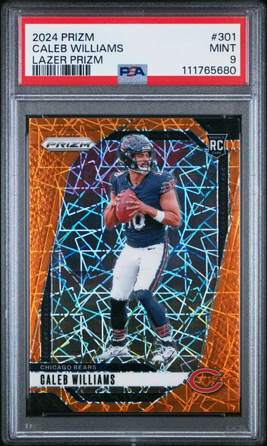 2024 Panini Prizm Caleb Williams #301 (Lazer Prizm) Mint 9 front