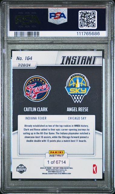 2024 Panini Instant Wnba C.clark/A.reese #164 Gem Mt 10 back
