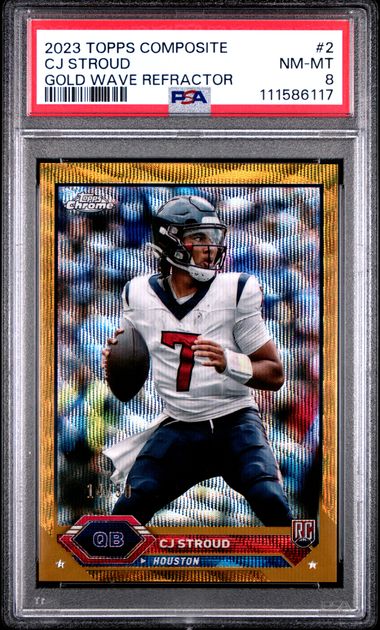 2023 Topps Composite Cj Stroud #2 (Gold Wave Refractor) Nm-Mt 8 front