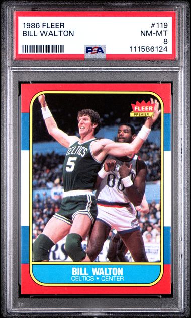 1986 Fleer Bill Walton #119 Nm-Mt 8 front