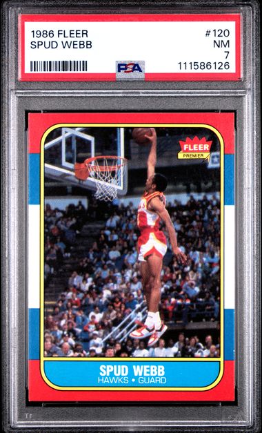 1986 Fleer Spud Webb #120 Nm 7 front