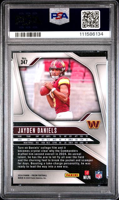 2024 Panini Prizm Jayden Daniels #347 Mint 9 back