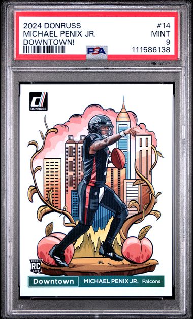 2024 Panini Donruss Downtown! Michael Penix Jr. #14 Mint 9 front