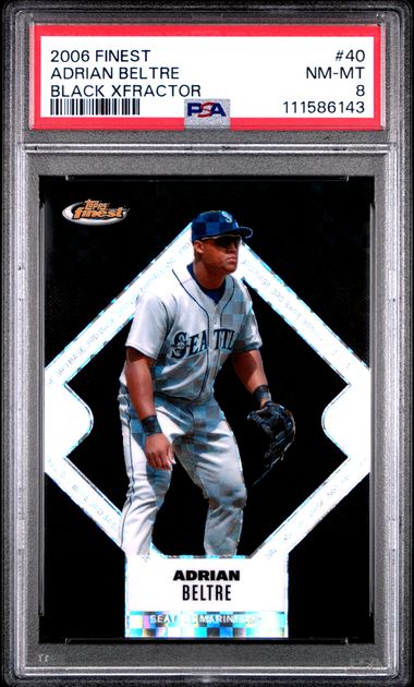 2006 Finest Adrian Beltre #40 (Black Xfractor) Nm-Mt 8 front