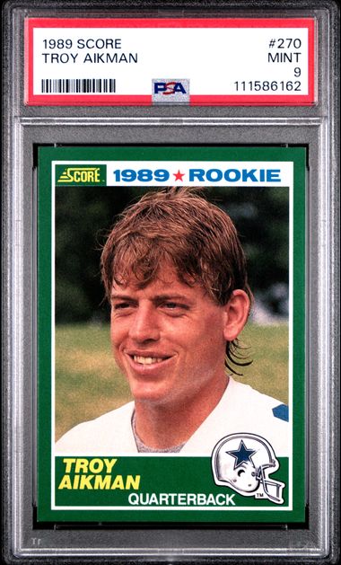 1989 Score Troy Aikman #270 Mint 9 front