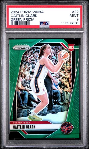 2024 Panini Prizm Wnba Caitlin Clark #22 (Green Prizm) Mint 9 front