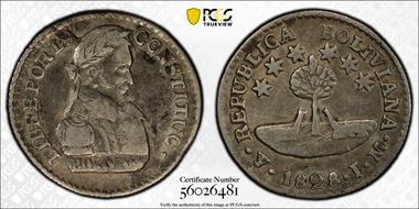 1828-PTS JM 1/2 Sol KM-93.2 VF35