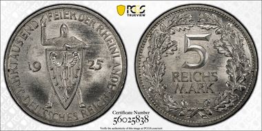 1925-F 5 Mk 1000 Years J-322 MS64