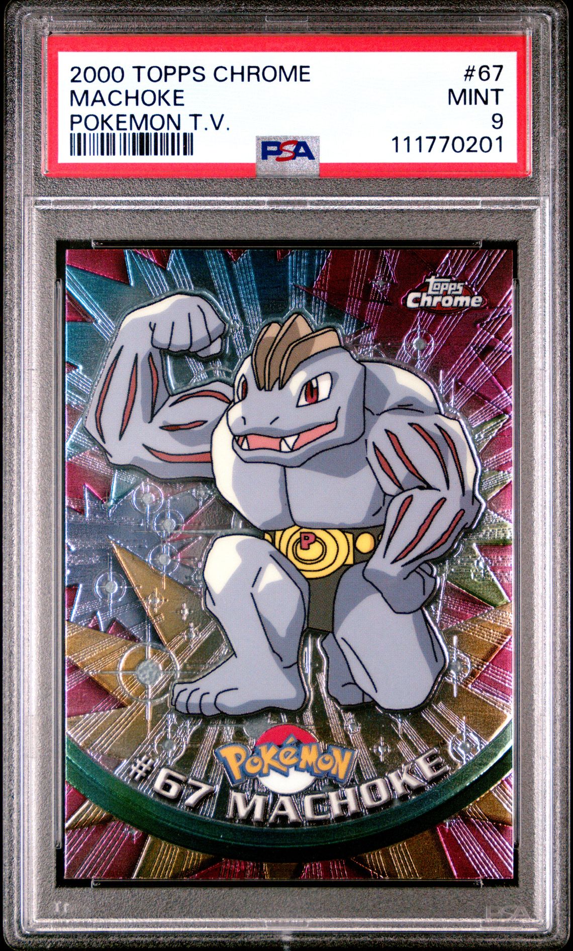 2000 Topps Chrome TOPPS CHROME POKEMON T.V. #67 Machoke front