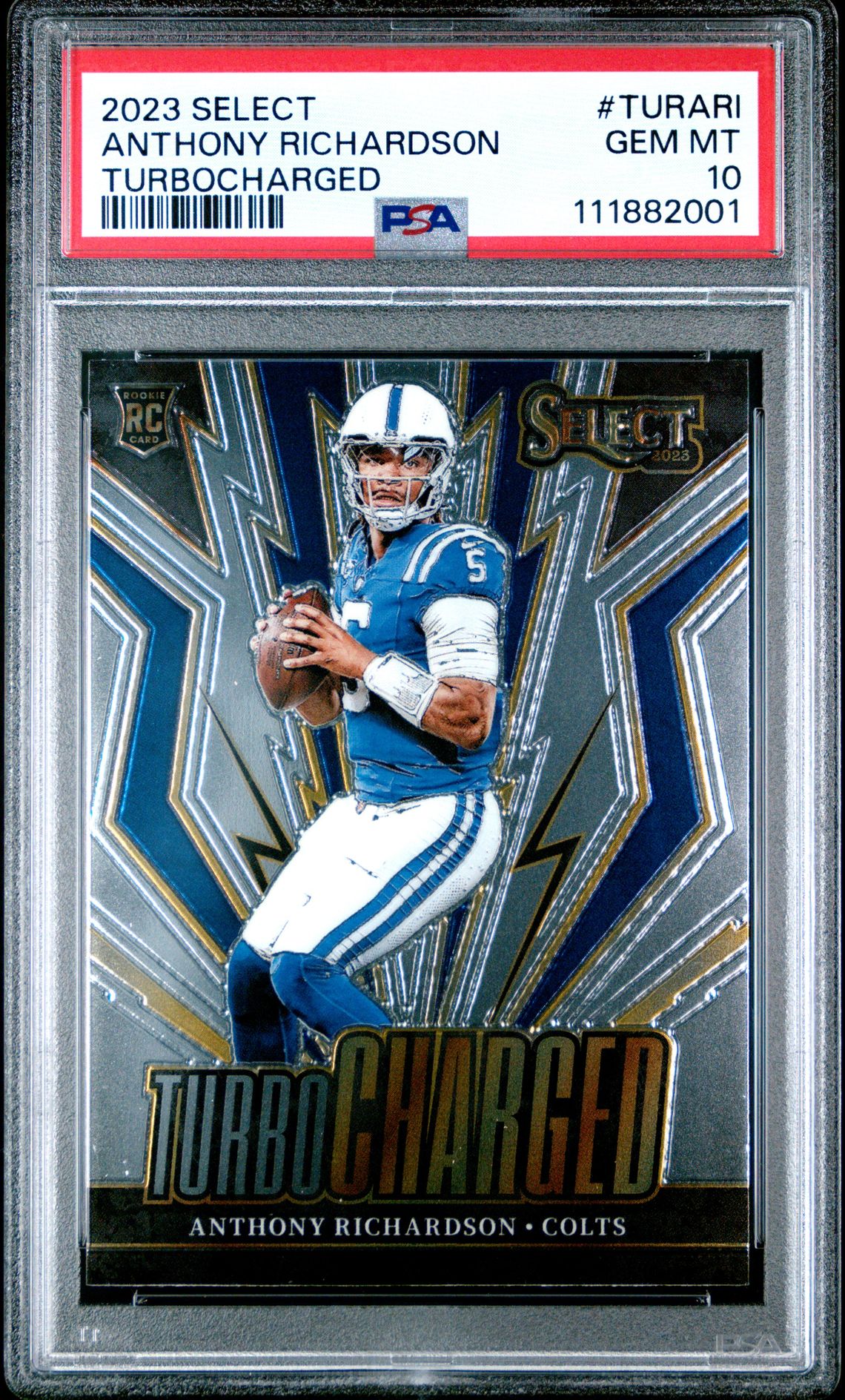 2023 Panini PANINI SELECT TURBOCHARGED #TURARI Anthony Richardson front