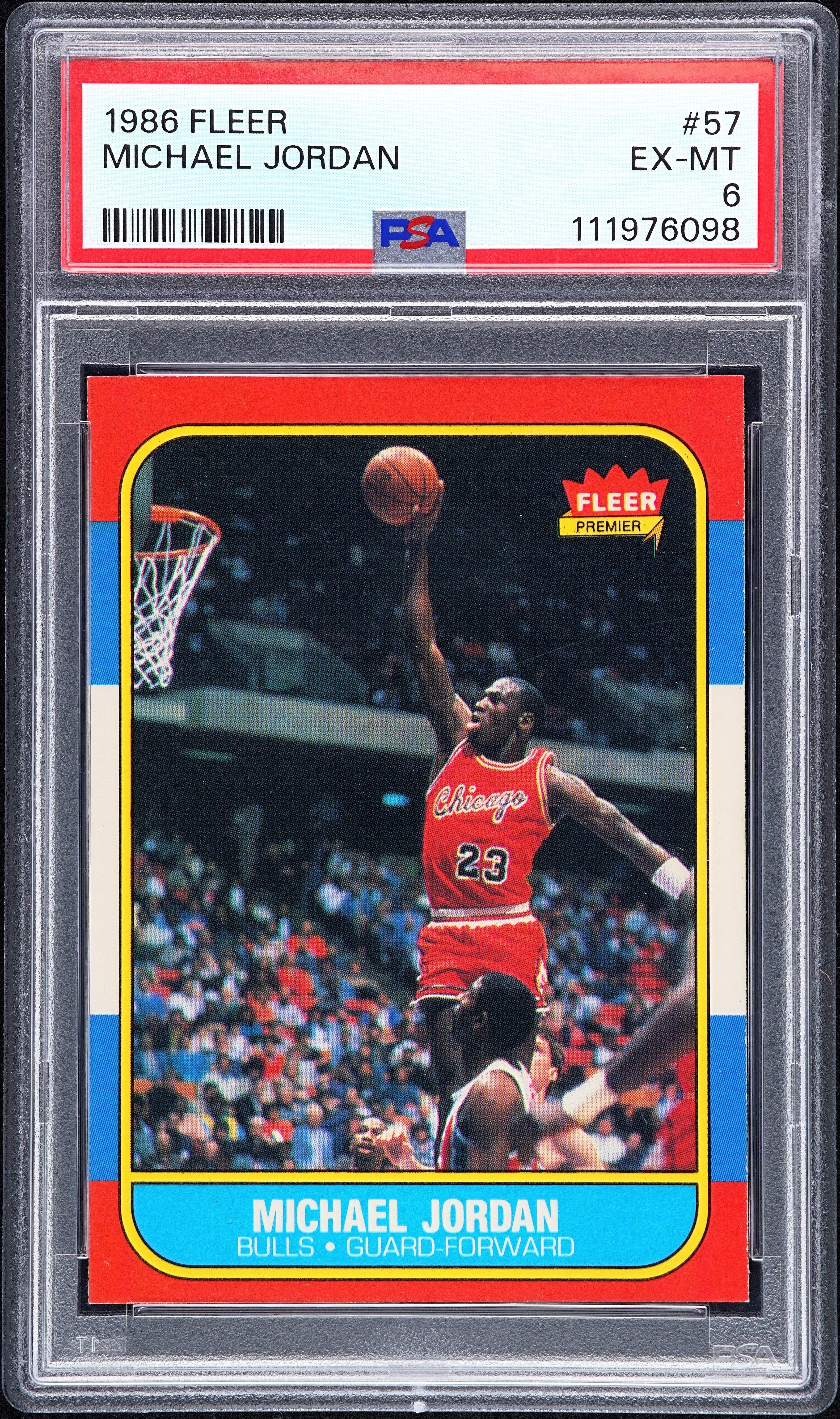 1986 FLEER #57 MICHAEL JORDAN PSA 6 | eBay
