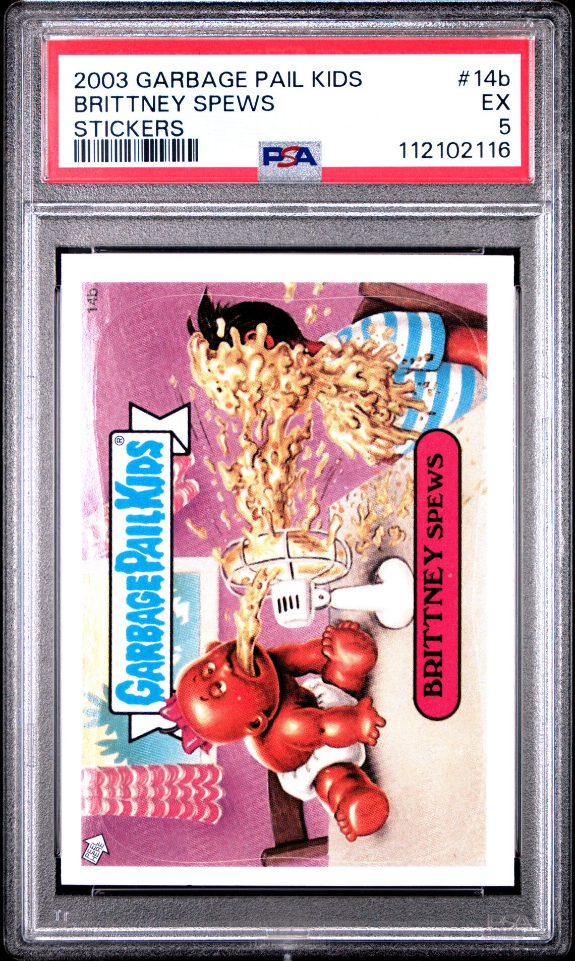 2003 Topps Garbage Pail Kids #14B Brittney Spews front