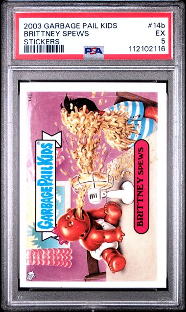 2003 Topps Garbage Pail Kids STICKERS #14B Brittney Spews front