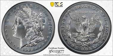 2021-O Privy $1 Morgan Dollar 100th Anniversary MS70