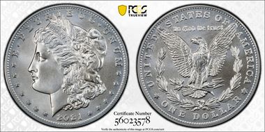 2021 $1 Morgan Dollar 100th Anniversary MS69