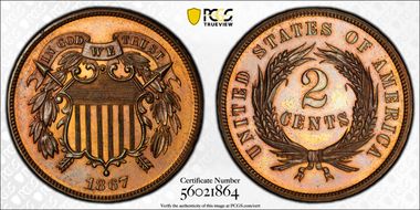 1867 2C J-554 PR65RB