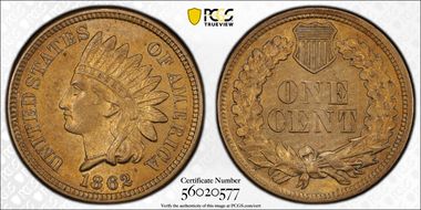 1862 1C AU58