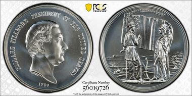 (2022) Medal Millard Fillmore "1850" Silver Matte Finish MS70