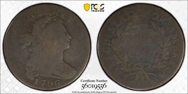 1796 1C Draped, Reverse of 1795 AG3BN