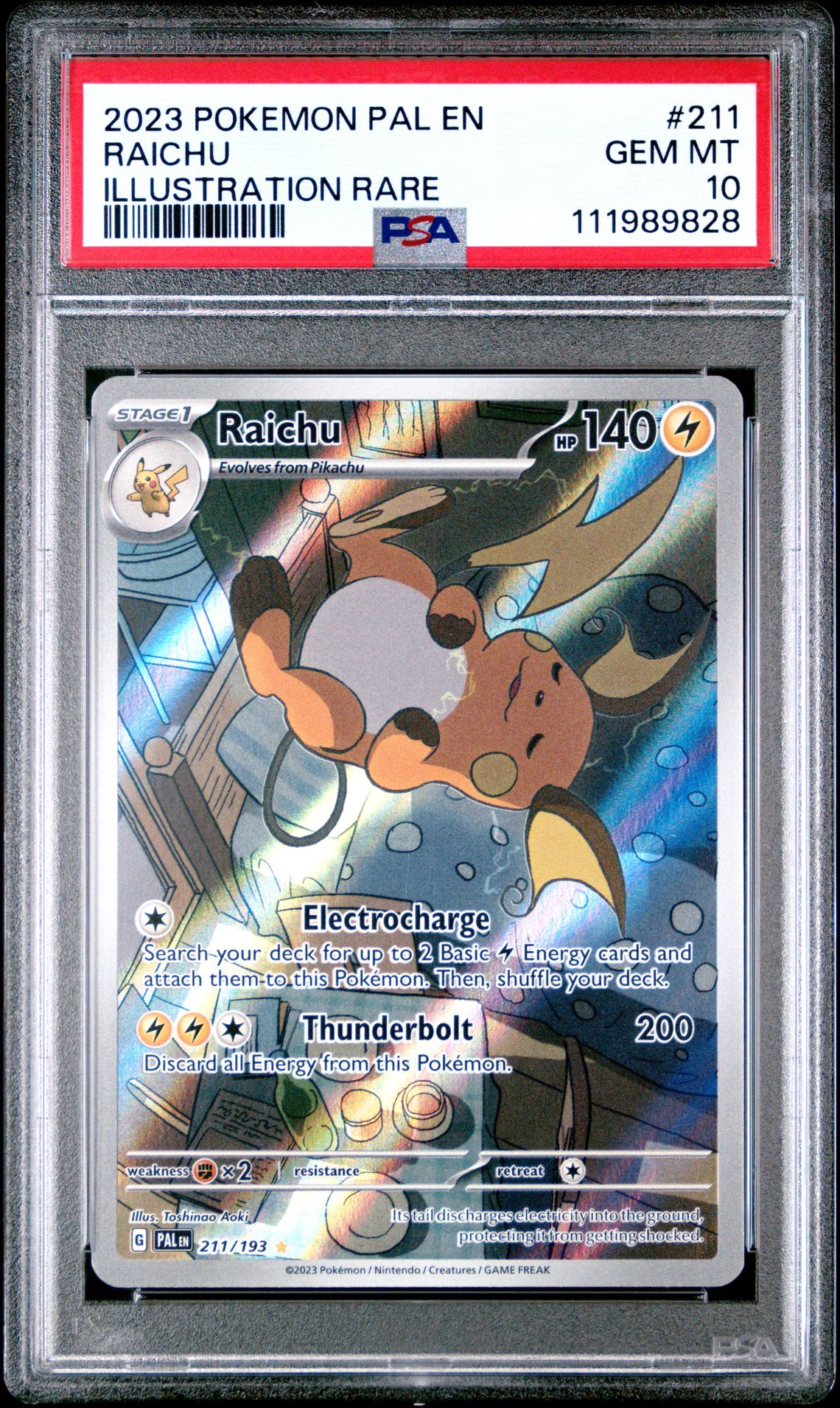 2023 Pokemon POKEMON PAL EN-PALDEA EVOLVED ILLUSTRATION RARE #211 Raichu front