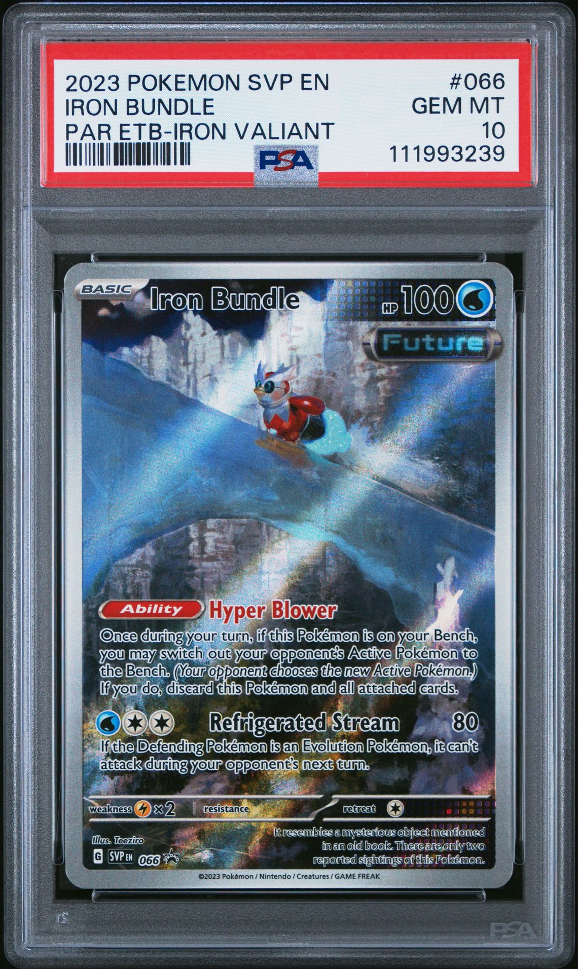 2023 Pokemon Black Star Promo PAR ETB-IRON VALIANT #066 Iron Bundle front